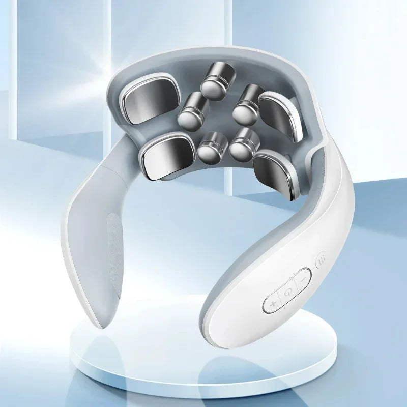 Portable Smart Neck Massage Device for Cervical Health with Heating and Compression Features