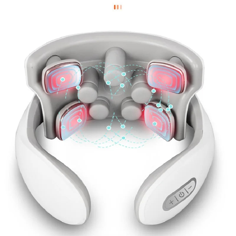 Portable Smart Neck Massage Device for Cervical Health with Heating and Compression Features